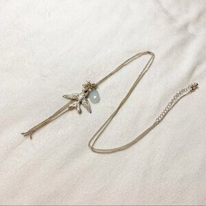 Long Bird Charm Necklace